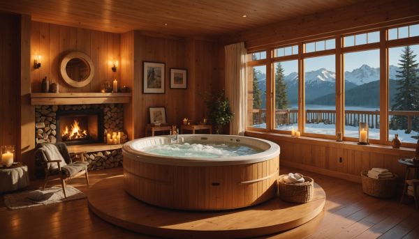 Profiter d'un moment de détente au spa du chalet